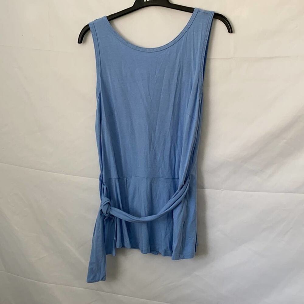 Anthropologie Light Blue Norwich Front Tie Tank - Picture 9 of 13